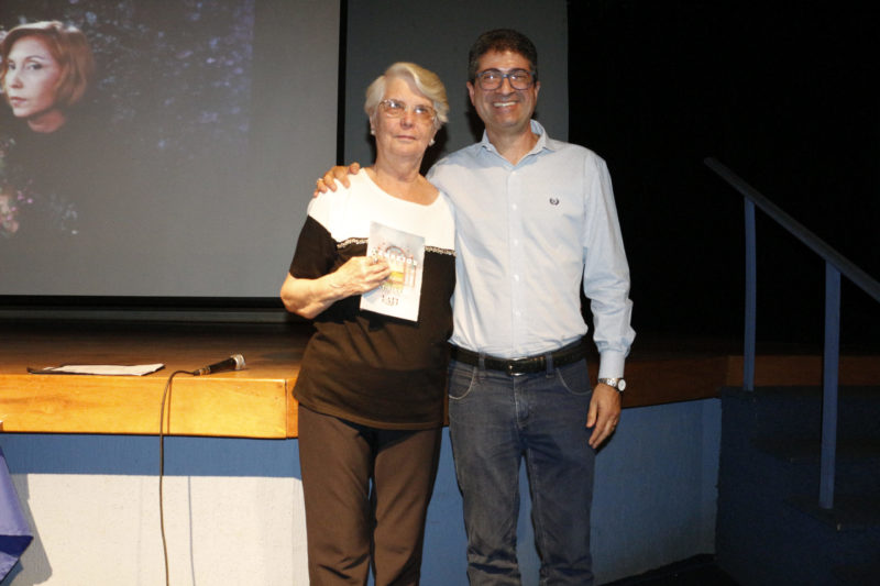 A coordenadora da UATI Gerda Kewitz e o coordenador do NTEA Gilson Castadelli